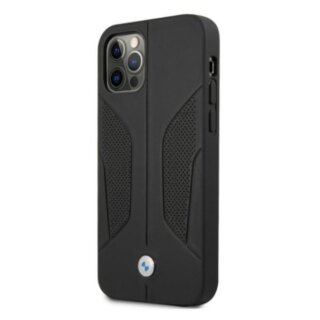 BMW BMHCP12MRSCSK iPhone 12 / 12 Pro bőr hátlap tok - perforate side