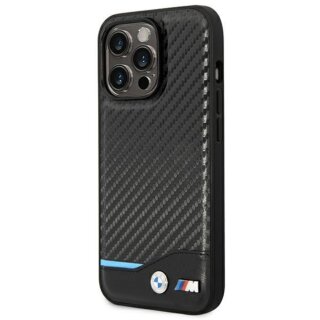 Bmw BMHCP14L22NBCK iPhone 14 Pro bőr hátlap tok - fekete