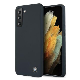 BMW BMHCS21MSILNA Samsung Galaxy S21+ Plus szilikon hátlap tok - kék