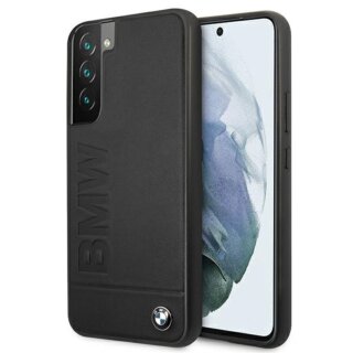 BMW BMHCS22MSLLBK Samsung Galaxy S22+ Plus bőr hátlap tok - signature logo