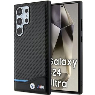 Bmw BMHCS24L22NBCK Samsung Galaxy S24 Ultra bőr hátlap tok - fekete