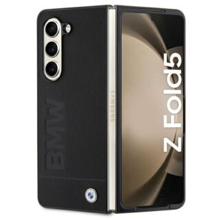 Bmw BMHCZFD5SLLBK Samsung Galaxy Z Fold 5 bőr hátlap tok - fekete