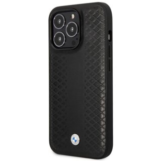 Bmw BMHMP14L22RFGK MagSafe iPhone 14 Pro bőr hátlap tok - fekete