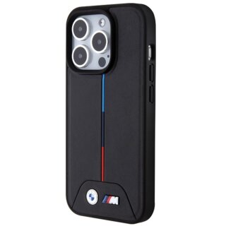 Bmw BMHMP15L22PVTK iPhone 15 Pro bőr hátlap tok - fekete