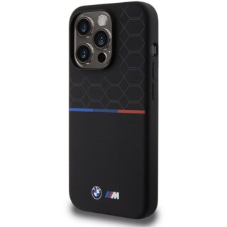 Bmw BMHMP15L22SMPK MagSafe iPhone 15 Pro szilikon hátlap tok - fekete