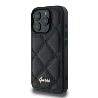 Guess GUHCP16LPSQSQSK MagSafe iPhone 16 Pro bőr hátlap tok - fekete