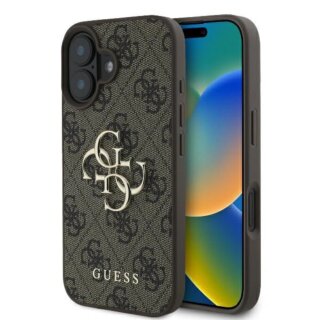 Guess GUHCP16M4GMGBR iPhone 16 Plus bőr hátlap tok - barna