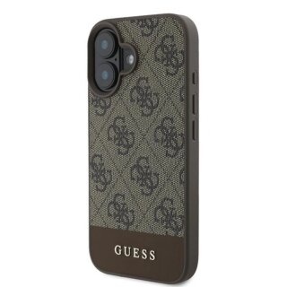 Guess GUHCP16MG4GLBR iPhone 16 Plus bőr hátlap tok - barna