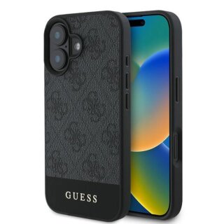 Guess GUHCP16MG4GLGR iPhone 16 Plus bőr hátlap tok - szürke