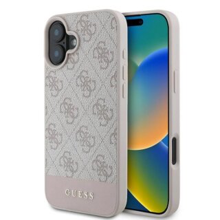 Guess GUHCP16MG4GLPI iPhone 16 Plus bőr hátlap tok - rózsaszín