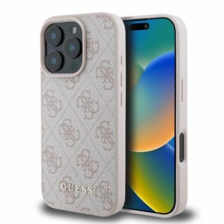 Guess GUHCP16XG4GFPI iPhone 16 Pro Max bőr hátlap tok - rózsaszín