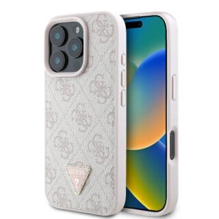 Guess GUHCP16XP4TDPP MagSafe iPhone 16 Pro Max bőr hátlap tok - rózsaszín