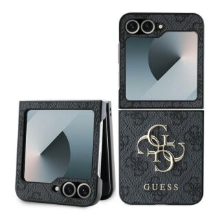 Guess GUHCZF64GMGGR Samsung Galaxy Z Flip 6 bőr hátlap tok - fekete