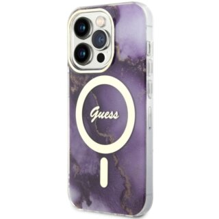 Guess GUHMP14LHTMRSU MagSafe iPhone 14 Pro kemény hátlap tok - lila