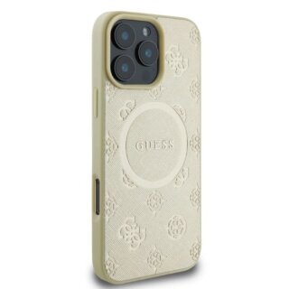 Guess GUHMP16LPSAPSMED MagSafe iPhone 16 Pro bőr hátlap tok - arany