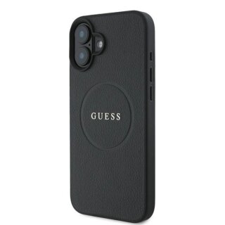 Guess GUHMP16MPGHSMMK MagSafe iPhone 16 Plus bőr hátlap tok - fekete