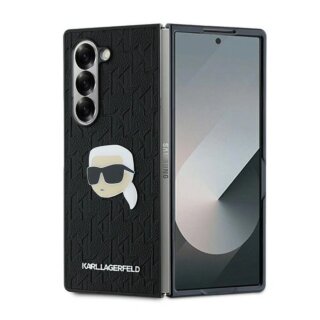 Karl Lagerfeld KLHCZFD6PGKSKIHK Samsung Galaxy Z Fold 6 bőr hátlap tok - fekete