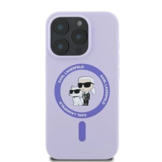 Karl Lagerfeld KLHMP16LSCMKCRHU MagSafe iPhone 16 Pro szilikon hátlap tok - lila
