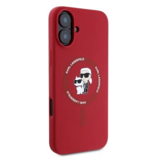 Karl Lagerfeld KLHMP16SSCMKCRHR MagSafe iPhone 16 szilikon hátlap tok - piros