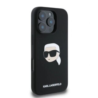 Karl Lagerfeld KLHMP16XSKHPPLK MagSafe iPhone 16 Pro Max szilikon hátlap tok - fekete