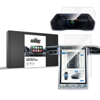 GrizzGlass CarDisplay CeramicFilm Tesla Model S (2012-2020) 12,3” műszerfali + 17” központi kerámia kijelzővédő fólia (2in)