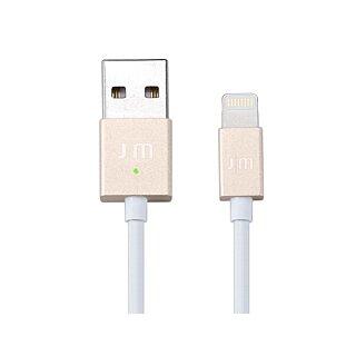 Just Mobile AluCable LED Lightning kábel MFi - arany