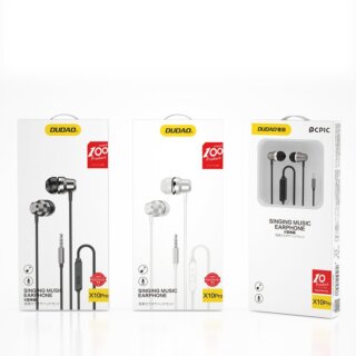Dudao X10 Pro vezetékes fülhallgató mikrofonnal 3,5mm jack - fehér