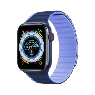 DuxDucis LD Apple Watch 42mm / 41mm / 40mm szilikon szíj mintás - kék