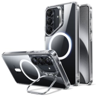 ESR Classic Hybrid Kickstand MagSafe Samsung Galaxy S26+ Plus ütésálló kemény hátlap tok kamervédővel + kitámasztó - átlátszó