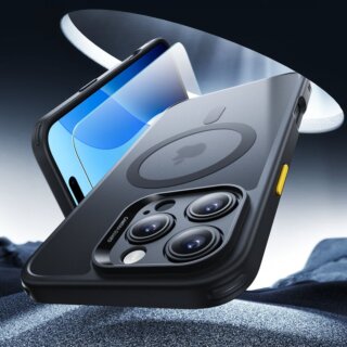 ESR Classic Pro Set MagSafe iPhone 16 Pro Max ütésálló hátlap tok + kijelzővédő üveg - fekete/átlátszó