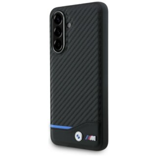 Bmw M Carbon Samsung Galaxy A56 bőr hátlap tok - fekete