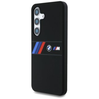 Bmw Middle Tricolor Stripes MagSafe Samsung Galaxy S25 szilikon hátlap tok - fekete
