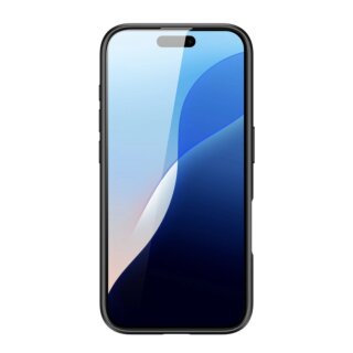 DuxDucis Rafi II Mag MagSafe iPhone 16 bőr hátlap tok kitámasztóval + kártyatartóval - fekete