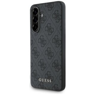 Guess 4G Metal Gold Logo Samsung Galaxy A56 bőr hátlap tok - fekete