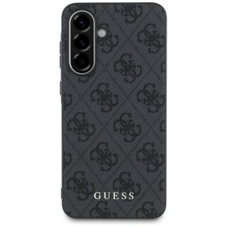 Guess 4G Metal Gold Logo Samsung Galaxy A56 bőr hátlap tok - fekete