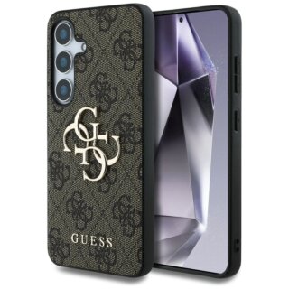Guess Big 4G Logo Classic Logo Samsung Galaxy S25+ Plus bőr hátlap tok - barna