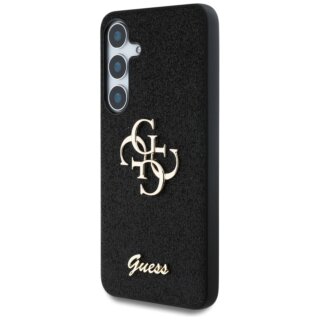 Guess Fixed Glitter Big 4G Metal Logo Samsung Galaxy S25+ Pluskemény hátlap tok - fekete