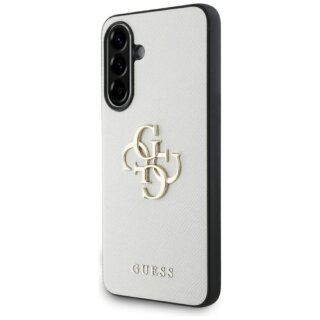 Guess Grained Big 4G Logo Small Classic Logo Samsung Galaxy A56 bőr hátlap tok - bézs