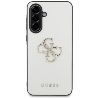 Guess Grained Big 4G Logo Small Classic Logo Samsung Galaxy A56 bőr hátlap tok - bézs