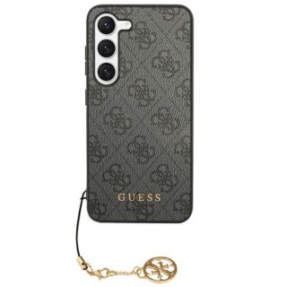 Guess GUHCS24MGF4GGR Samsung Galaxy S24+ Plus Ultra bőr hátlap tok + medál - fekete