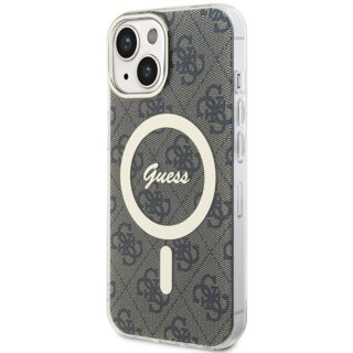 Guess GUHMP15MH4STW IML 4G MagSafe iPhone 15 Plus / 14 Plus kemény hátlap tok - barna