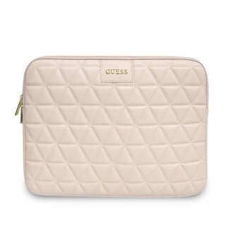 Guess GUCS13QLPK Quilted becsúsztatós bőr tok 13" - rózsaszín