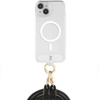 Just Elegance MagSafe iPhone 15 szilikon hátlap tok + nyakpánt - átlátszó