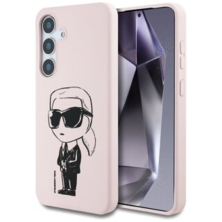 Karl Lagerfeld Silicone Graffiti Ikonik MagSafe Samsung Galaxy S25 szilikon hátlap tok - rózsaszín