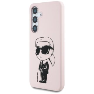 Karl Lagerfeld Silicone Graffiti Ikonik MagSafe Samsung Galaxy S25 szilikon hátlap tok - rózsaszín