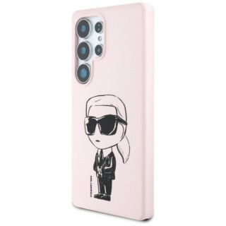 Karl Lagerfeld Silicone Graffiti Ikonik MagSafe Samsung Galaxy S25 Ultra szilikon hátlap tok - rózsaszín