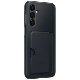 Samsung Card Slot Samsung Galaxy A16 bőr hátlap tok kártyatartóval - fekete