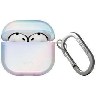 Uniq Iridescia Apple AirPods 4 szilikon tok + karabíner - irrizáló
