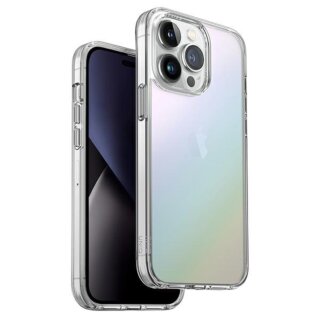 Uniq LifePro Xtreme iPhone 14 Pro Max ütésálló szilikon hátlap tok - átlátszó/irrizáló