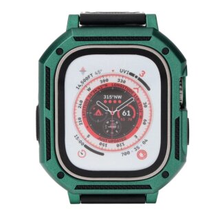 Bizon Action Pro Apple Watch Ultra 49mm szilikon tok + szíj - zöld